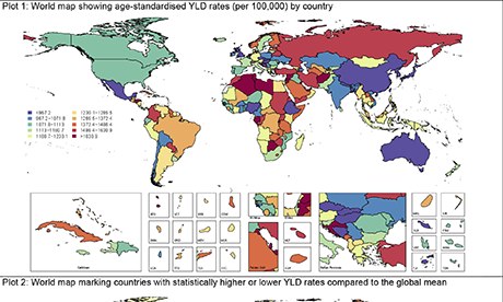 Depressive disorders by country