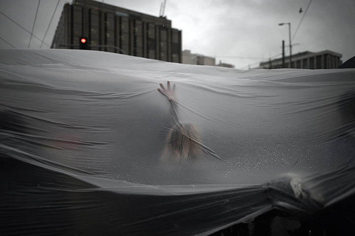 20 Photos: Demonstrators during a 24 hour general strike in Athens