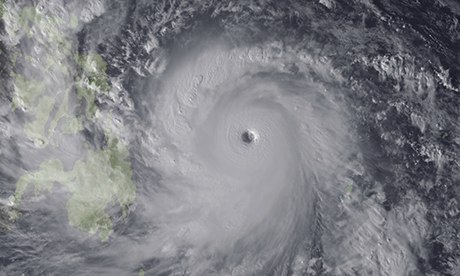 Satellite image of typhoon Haiyan 7/11/13