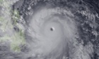 Satellite photo shows super typhoon Haiyan approaching the Philippines