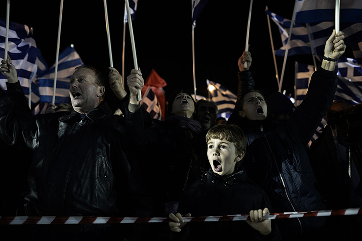 the weekend in pictures: Golden Dawn party demonstration in Athens