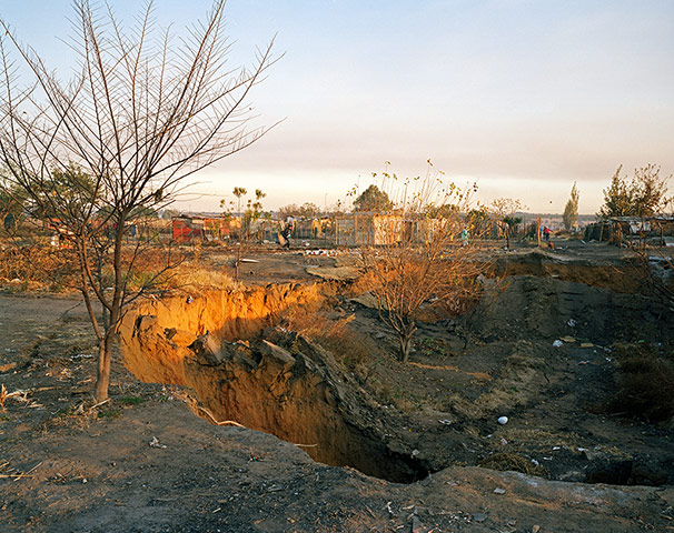 Big Pic - South Africa: eroded landscape in South African mining town