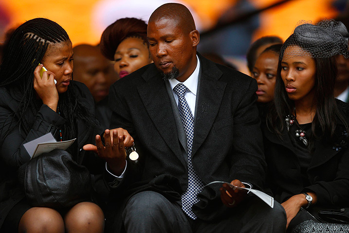 Memorial for Mandela: Mandla Mandela, eldest grandson of Nelson Mandela, attends the official mem