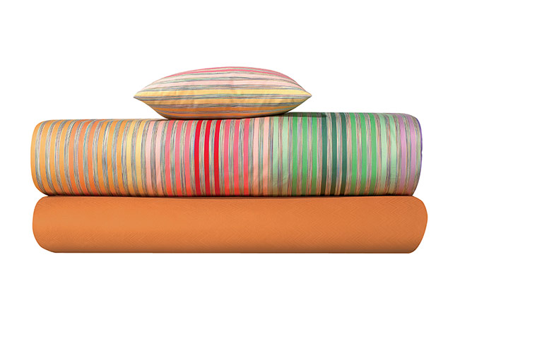Homes - wishlist: orange striped throws