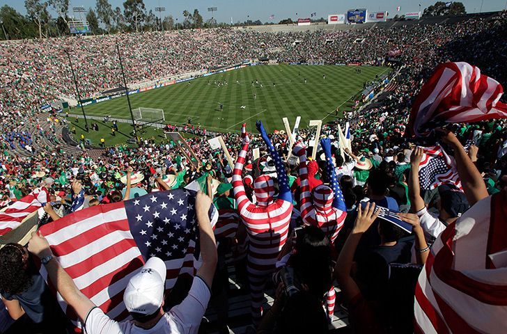 largest football stadiums: Rose Bowl in Pasadena, California, USA