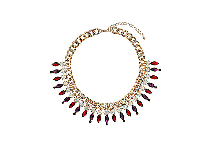 Party jewels: Party jewels - red jewel collar necklace by Topshop