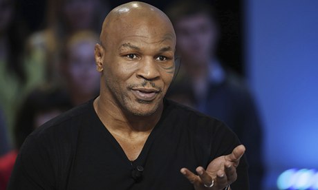 Mike Tyson appears on French television to promote his autobiography Undisputed Truth