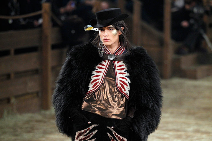 Chanel in Dallas: A model walks the runway at Chanel's Metiers d'Art fashion show in Dallas