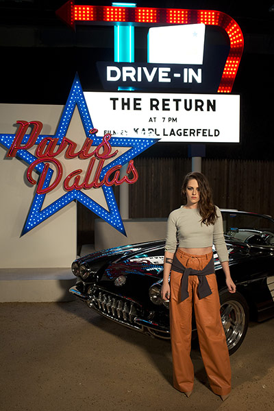 Chanel in Dallas: Kristen Stewart arrives for the Chanel 