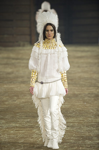 Chanel in Dallas: A model on the runway