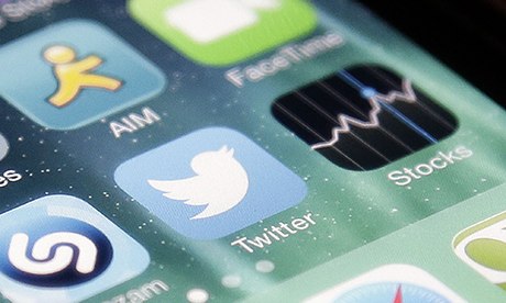 Twitter on an iPhone
