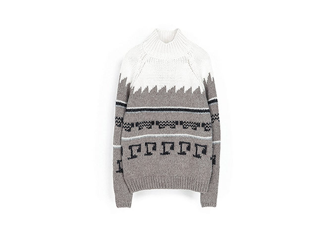 Christmas Jumpers: Christmas jumpers - grey, white and black fairisle jumper by Zara