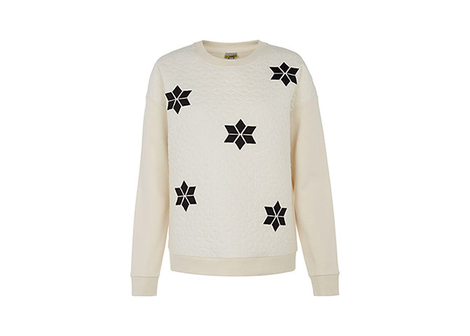 Christmas Jumpers: Christmas jumpers - cream jumper with black snowflake print by Hobbs