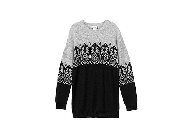 Christmas Jumpers: Christmas jumpers - oversized black and grey fairisle jumper by Monki