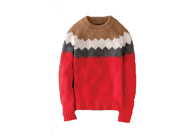 Christmas Jumpers: Christmas jumpers - red chevron pattern knit jumper by Boden