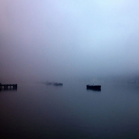 UK Fog - readers' photos: river covered in fog