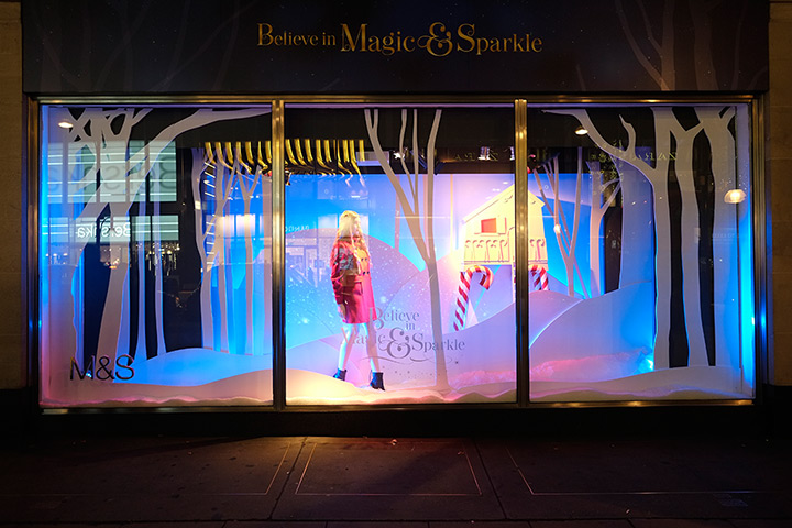 Christmas windows: Marks and Spencer Christmas window 