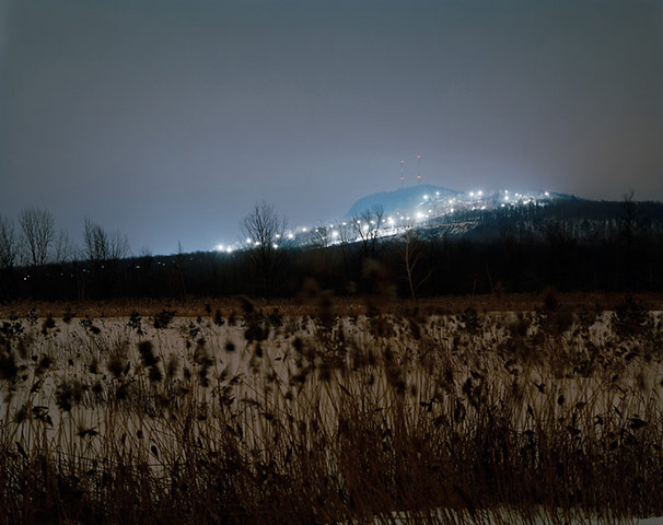 beautiful games: ski slopes at night