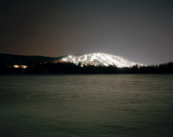 beautiful games: ski slopes at night