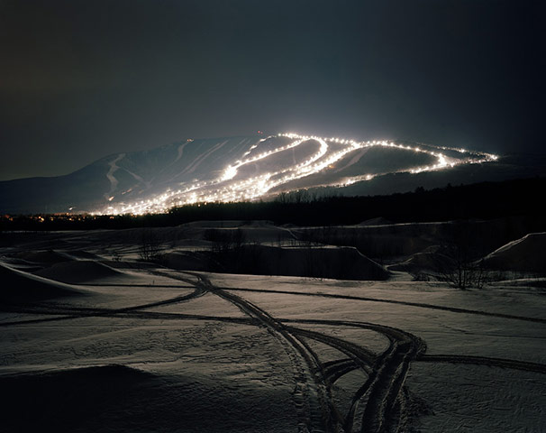 beautiful games: ski slopes at night