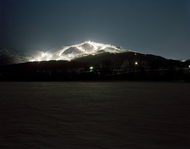 beautiful games: ski slopes at night