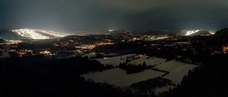 beautiful games: ski slopes at nightski slopes at night
