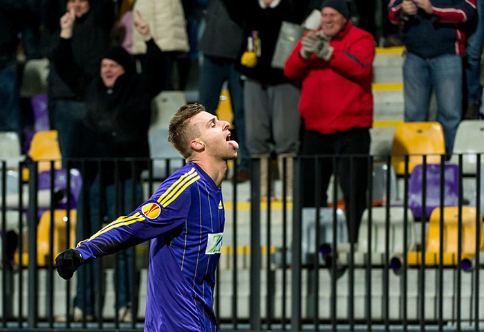europa league : Zeljko Filipovic of NK Maribor celebrates