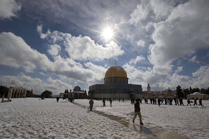 Middle East under snow – in pictures