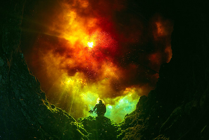 20 Photos: a diver swims in Ginnie springs, Florida