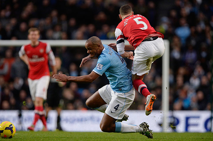 Arsenal Update 2: Kompany smashes into Vermaelen