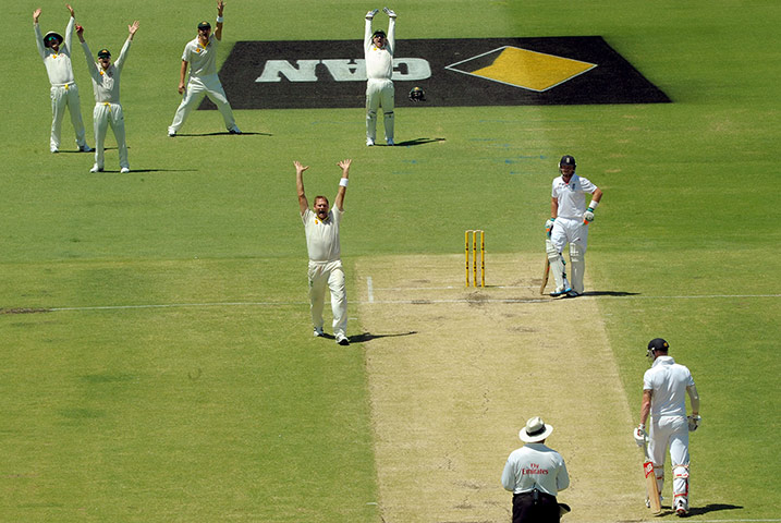 third test day 3: Ryan Harris appeals for LBW