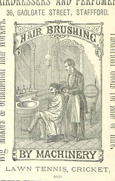 British Library: Advert in History of Stafford and Guide to the Neighbourhood by Charles Cal