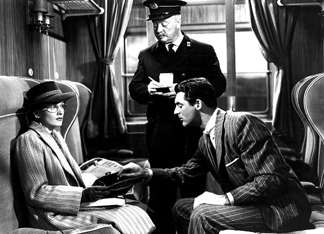 Joan Fontaine in pictures: Joan Fontaine, Billy Bevan and Cary Grant in Suspicion