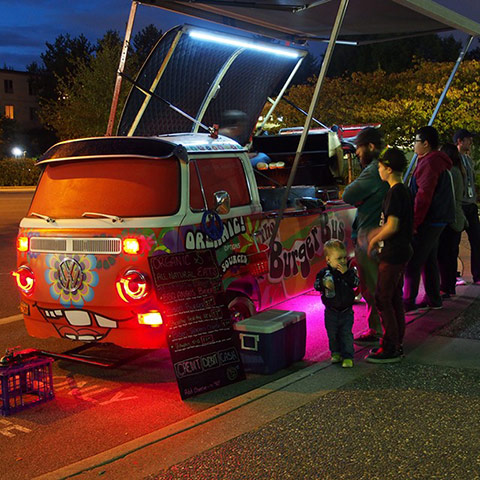 VW camper vans: VW camper as a burger van 