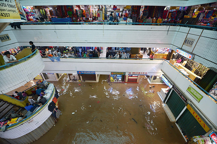 Extreme weather: floodwaters that inundated the Cipulir textile market in Jakarta