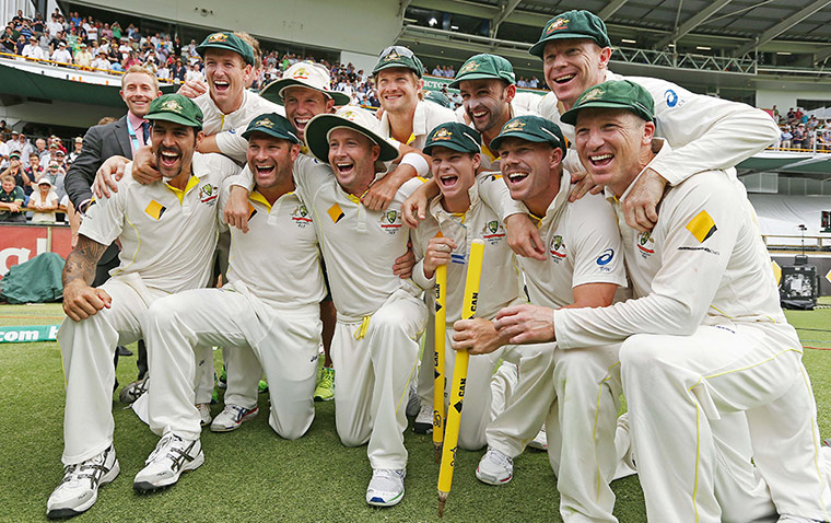 third test final day: Australia team celebrates
