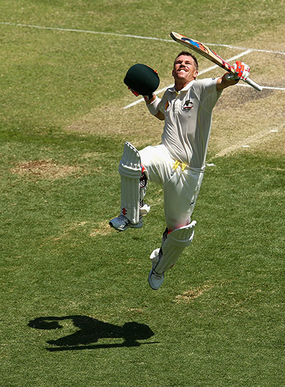 14 days of the ashes: David Warner celebrates after reaching his century 