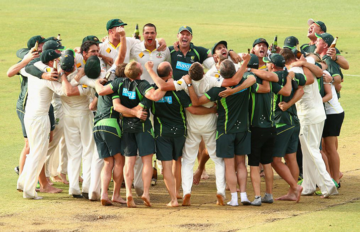 Ashes Australia triumph: Australian cricket team celebrating