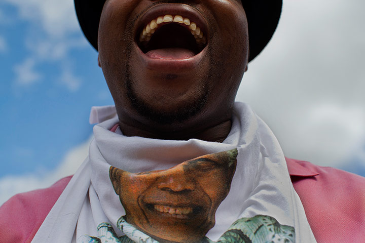 20 photos: Khanyile Diko awaits Mandela's coffin