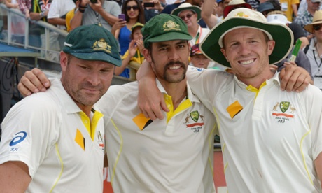 Ryan Harris, Mitchell Johnson and Peter Siddle