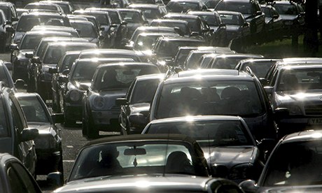 Queue of cars