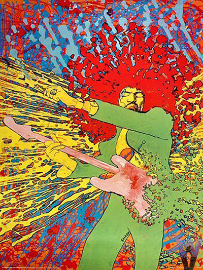 Martin Sharp: Jimi Hendrix - explosion