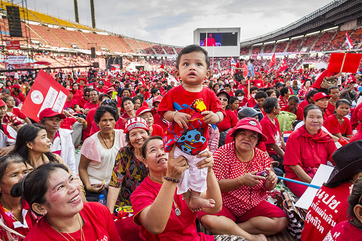 Thailand update: Baby at pro-government rally