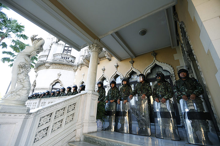 Thailand update: Soldiers stand guard outside Government House