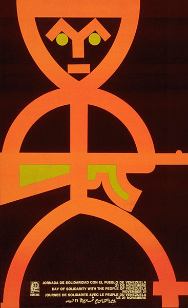 OSPAAAL posters: 1969 - Day of Solidarity with Venezuela by Faustino Perez