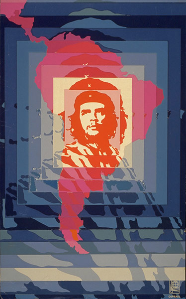 OSPAAAL posters: 1968 - Day of the Heroic Guerrilla by Helena Serrano