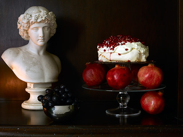 John Lewis Dec gallery: John Lewis: pavlova on a cake stand