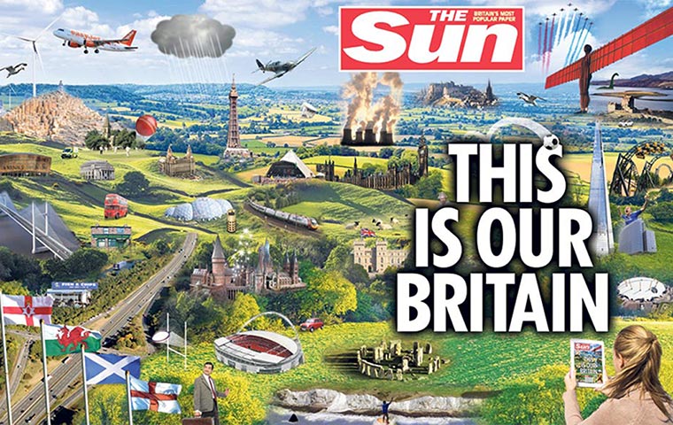 Media 2013: Sun prints 'This is our Britain' wrap cover