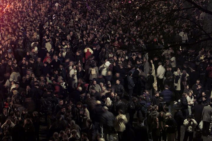 Looking back New Years: Revellers celebrate the millennium in London