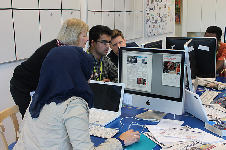 Ed Centre Editorial teams: The teams put the finishing touches to their pages